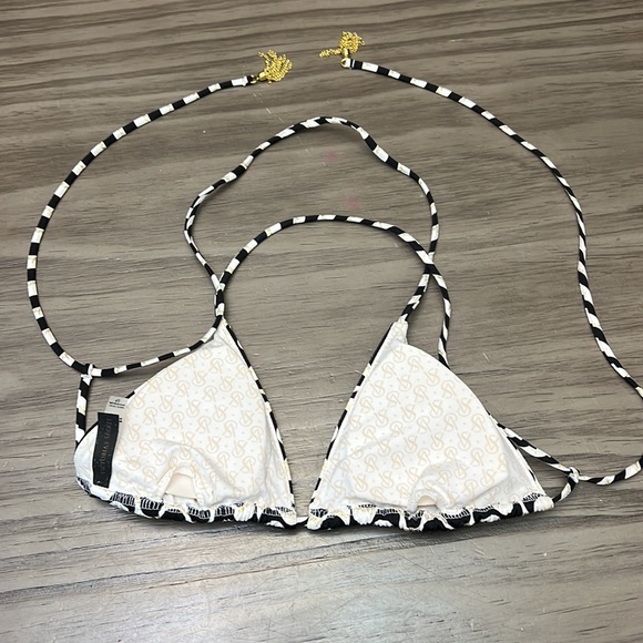 VICTORIA’S SECRET BLACK WHITE GOLD BIKINI SMALL - Picture 4 of 15